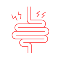 Icon for diarrhea or colitis (inflammation of your intestines) 